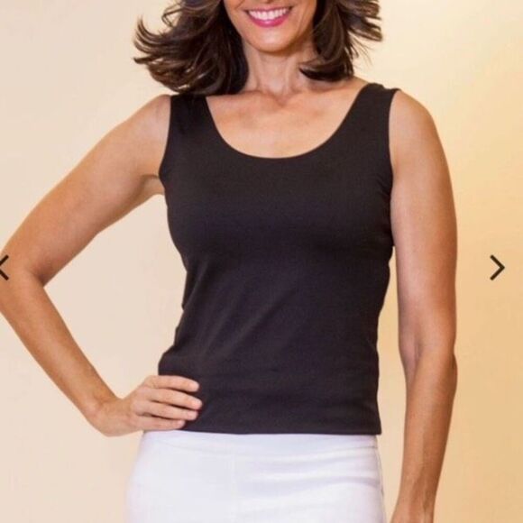 A’Nue Ligne Solid Black Colored Soft Stretchy Classic Tank Size Small - Picture 1 of 10